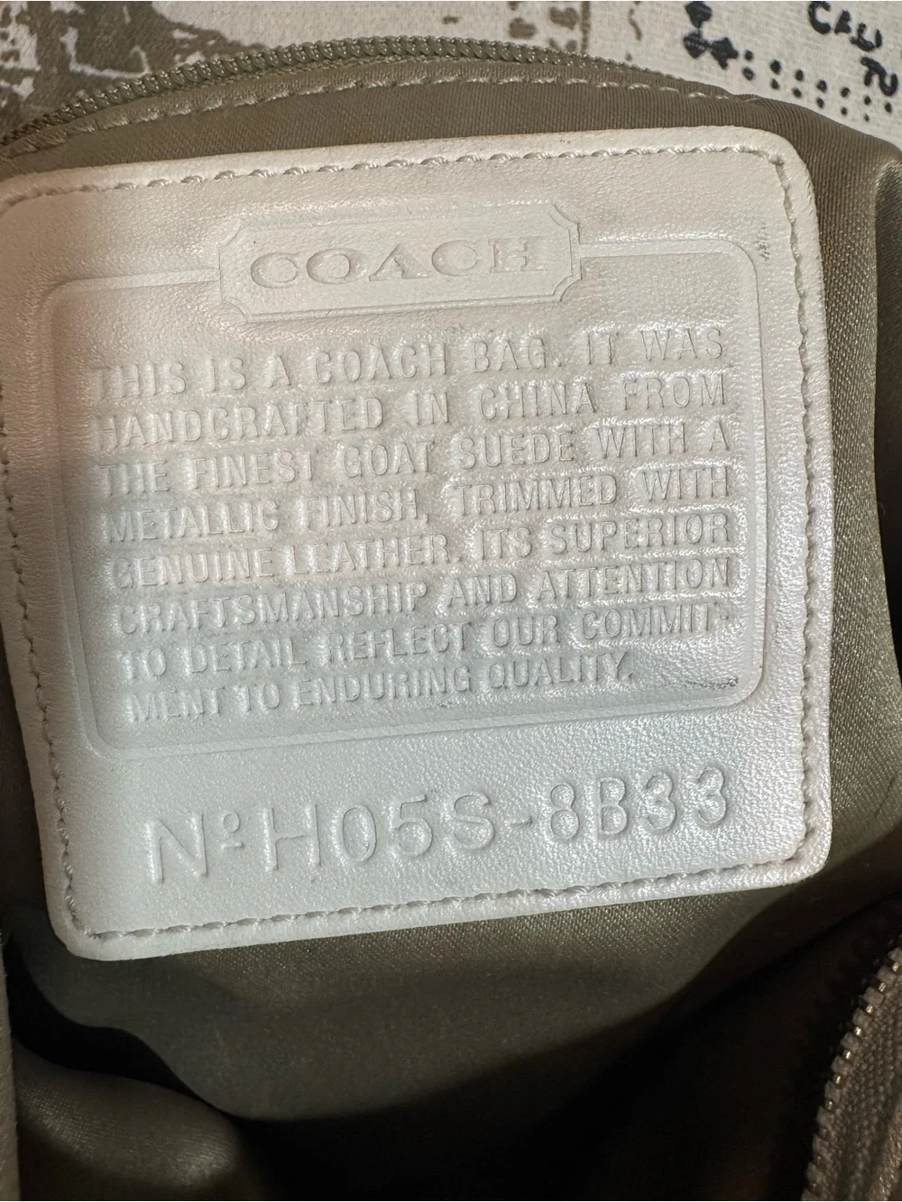Vintage Coach Metallic Silver Goat Suede Pleated Belted Hobo Bag (Style 8B33)